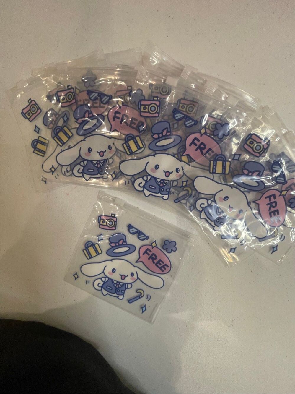 Sanrio Cinnamoroll Fancy Zip Bags 12 Pack 5” Clear Resealable Bags